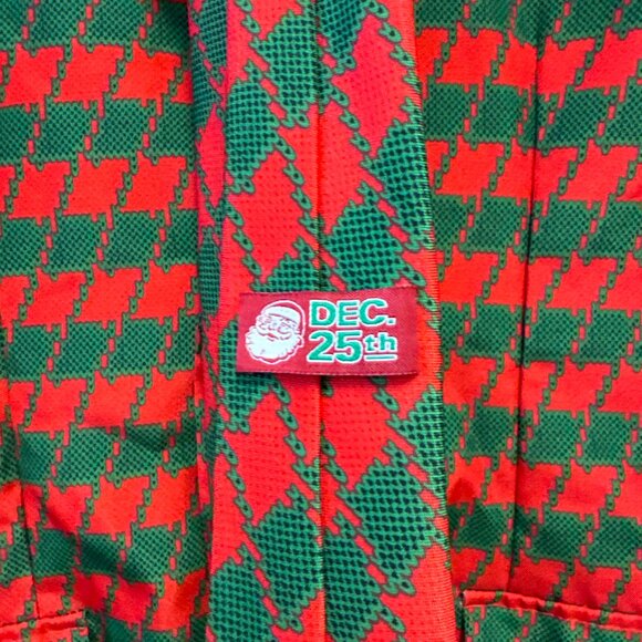 Dec. 25 Red Green Christmas Office Party Suit Coat Matching Tie Set Men's L - Picture 7 of 10